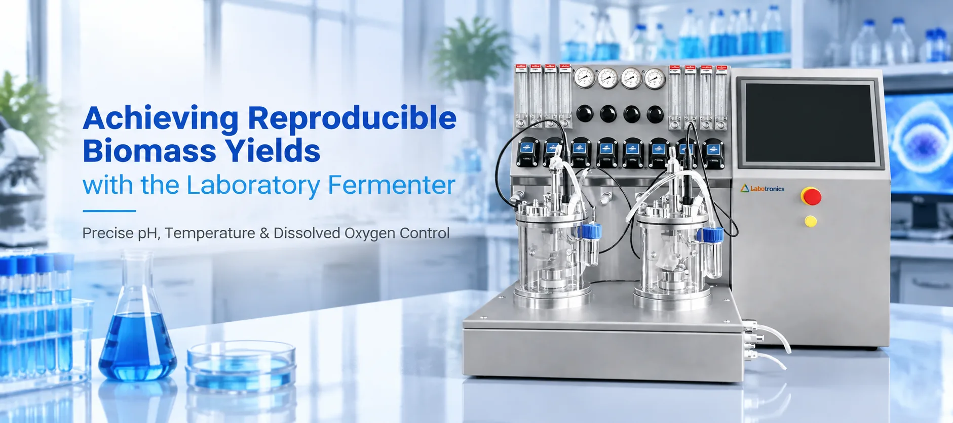 Achieving Reproducible Biomass Yields With The Laboratory Fermenter Precise PH, Temperature
