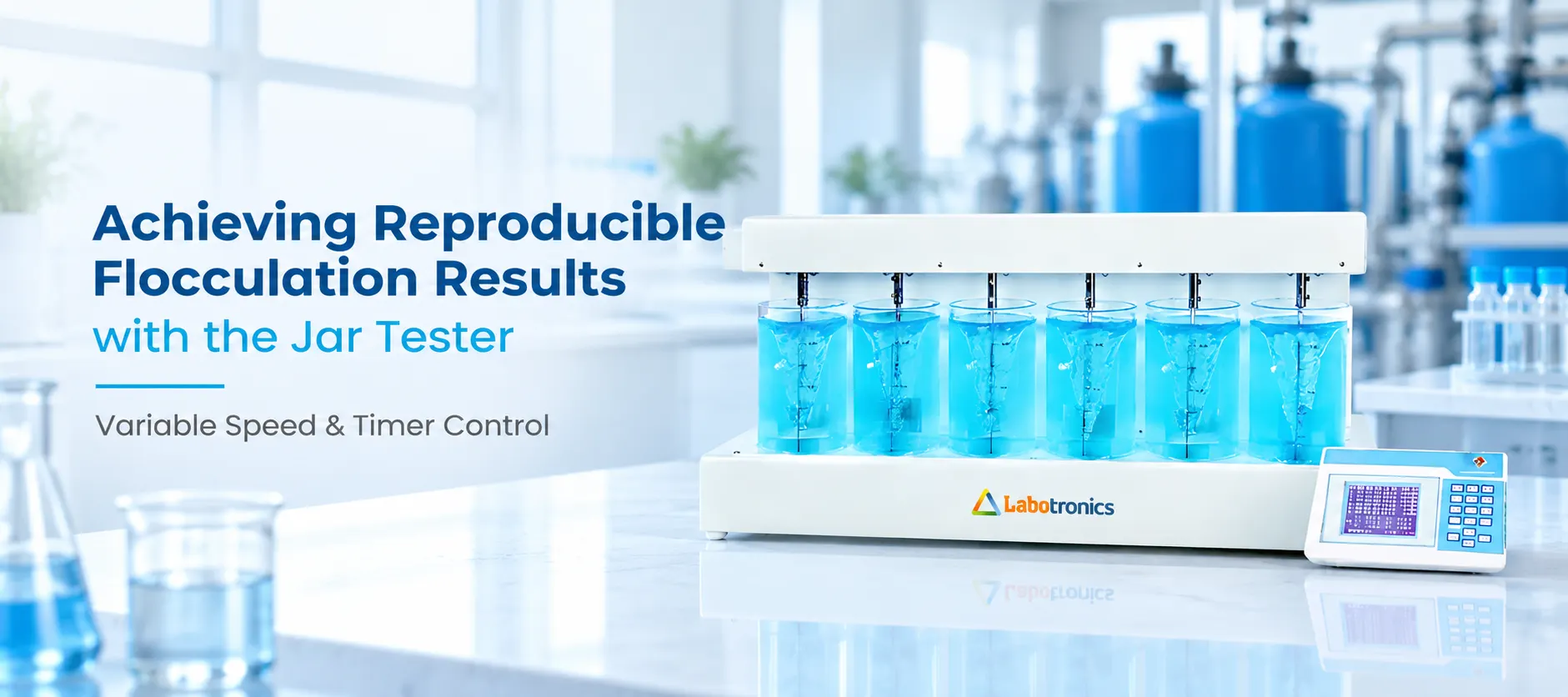 Achieving Reproducible Flocculation Results With The Jar Tester Variable Speed And Timer Control
