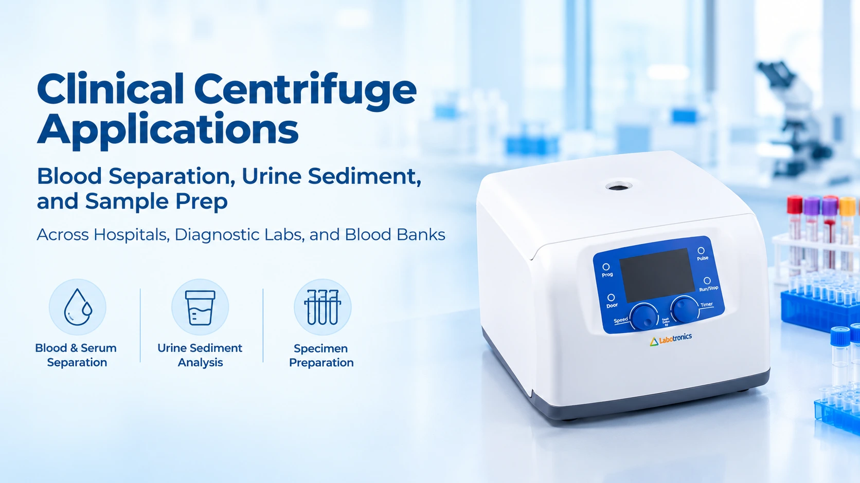 Clinical Centrifuge Applications: Blood Separation, Urine Sediment, And Sample Prep Across Hospitals