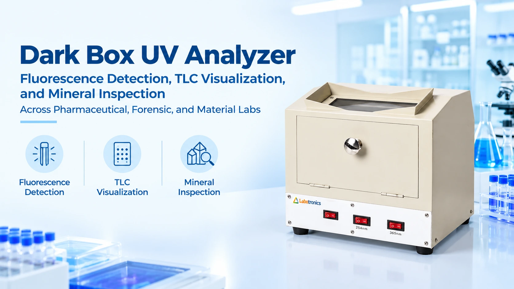 Dark Box UV Analyzer Applications: Fluorescence Detection, TLC Visualization, And Mineral Inspection