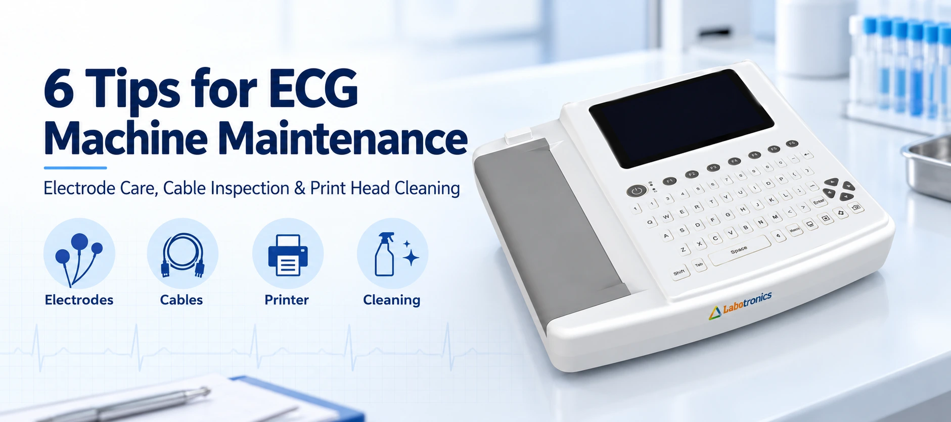 ECG Machine Maintenance - 6 Tips For Electrode Care, Cable Inspection, And Print Head Cleaning