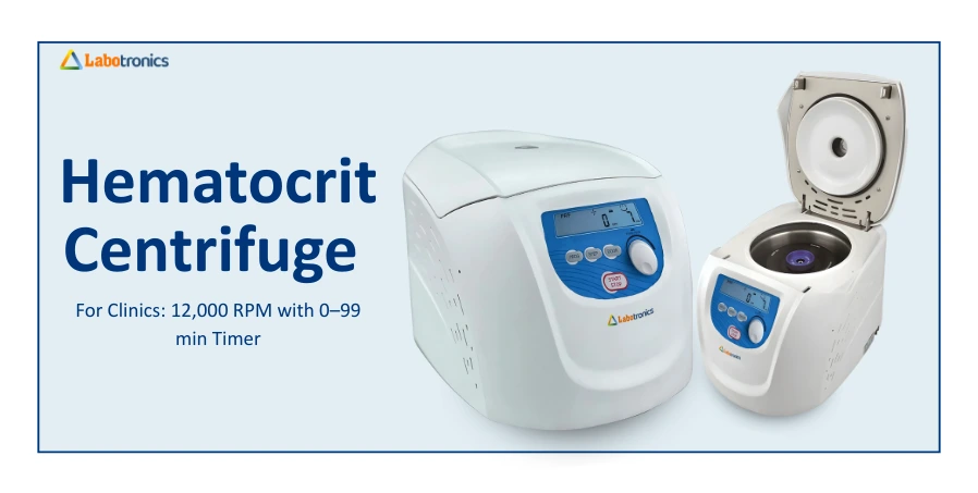 Hematocrit Centrifuge For Clinics: 12,000 RPM With 0–99 Min Timer