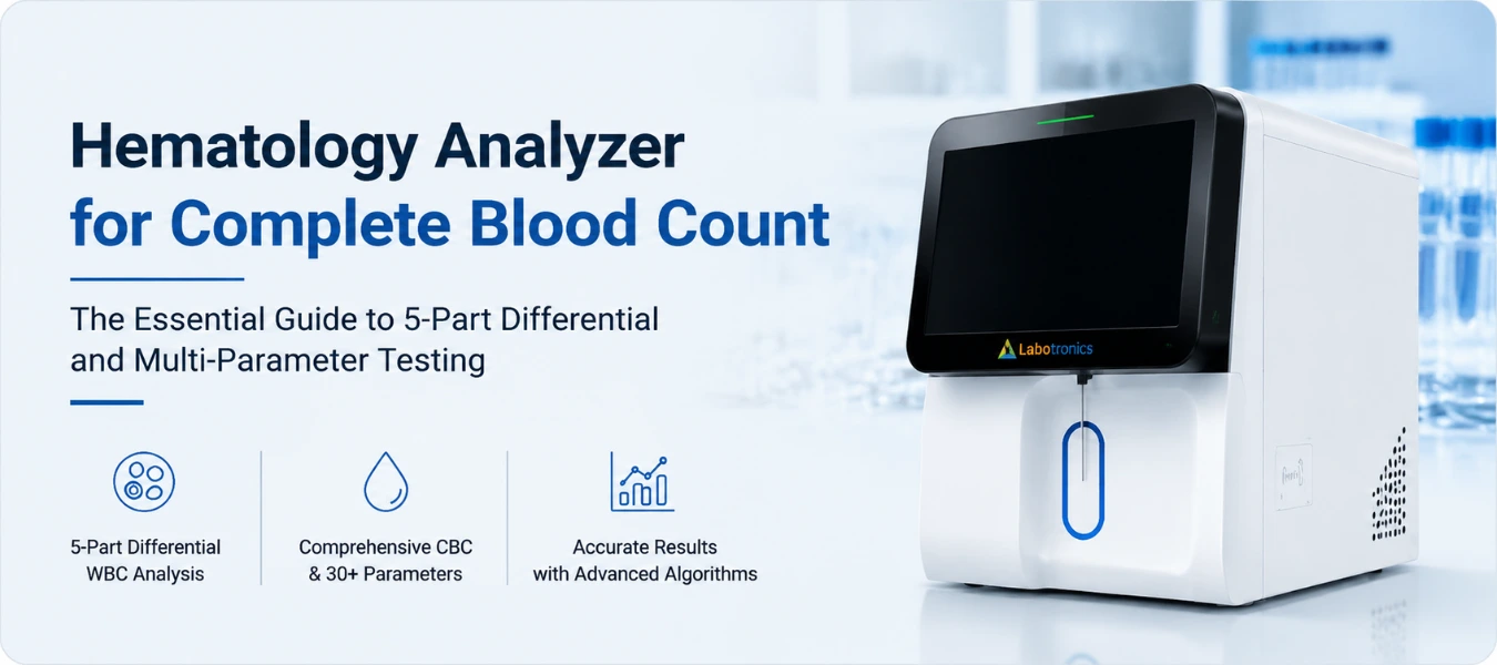 Hematology Analyzer For CBC – 5-Part Differential & Multi-Parameter Testing