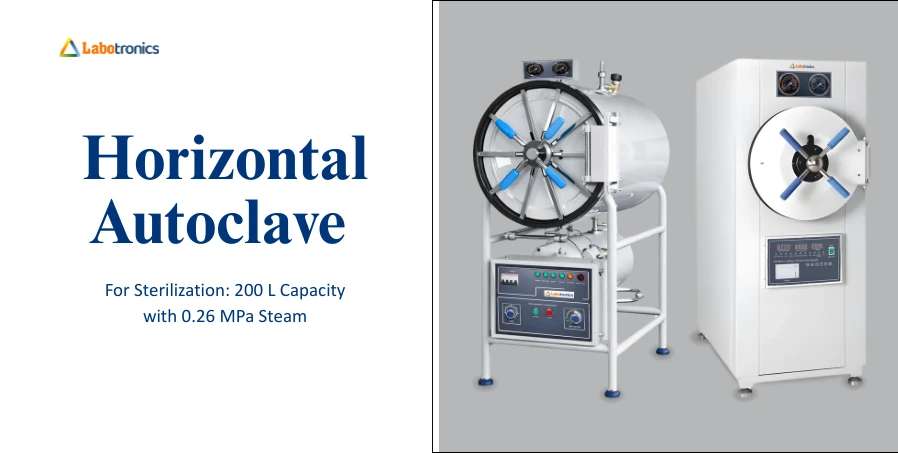 Horizontal Autoclave For Sterilization: 200 L Capacity With 0.26 MPa Steam