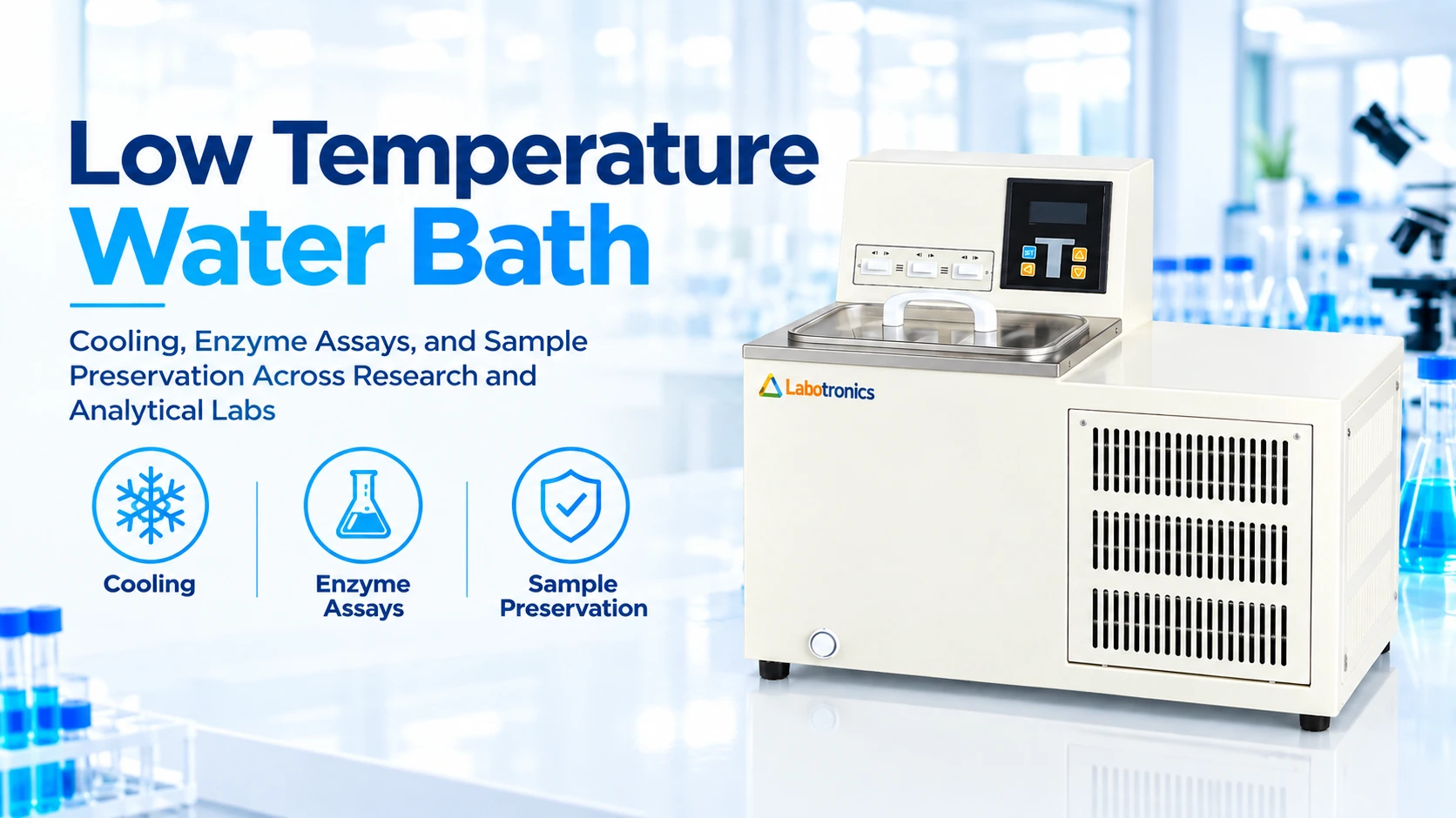 Low Temperature Water Bath Applications: Cooling, Enzyme Assays, And Sample Preservation Across