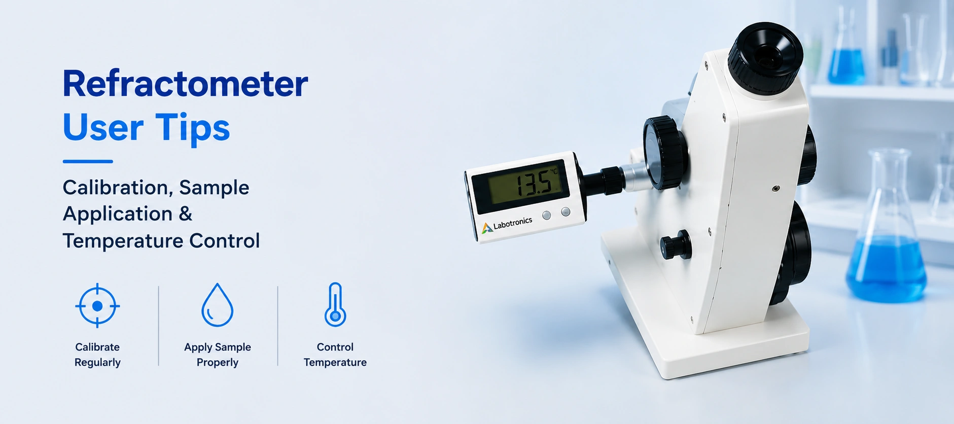 Refractometer User Tips - Calibration, Sample Application & Temperature Control