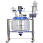 Double jacketed glass reactor